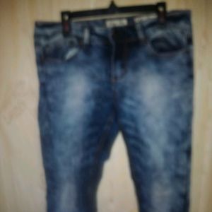 Cropped distressed stretch Jeggings junior size 7